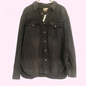 Madewell Black Button Down Shirt